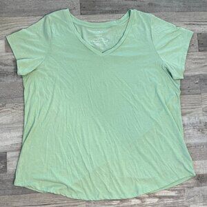 Torrid Classic Fit V-Neck Short Sleeve Lightweight Tee Mint Green F24